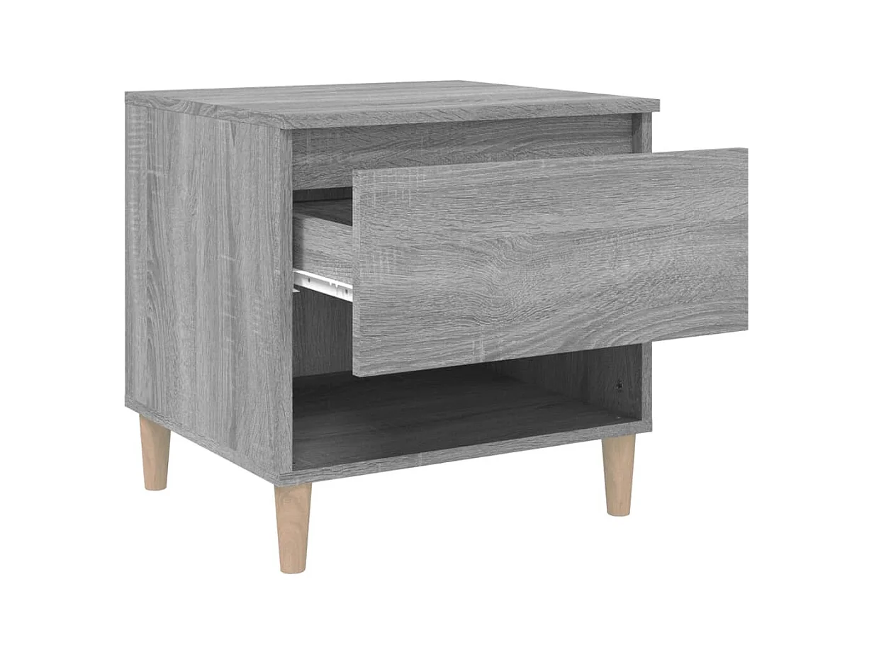 Table de chevet-Table d'appoint-Table de nuit Sonoma gris 50x46x50 cm Bois d'ingénierie
