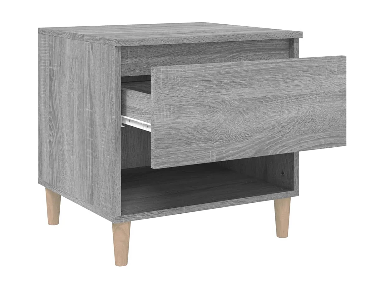 Nachttisch-Beistelltisch Grau Sonoma 50x46x50 cm Holzwerkstoff SHL5401
