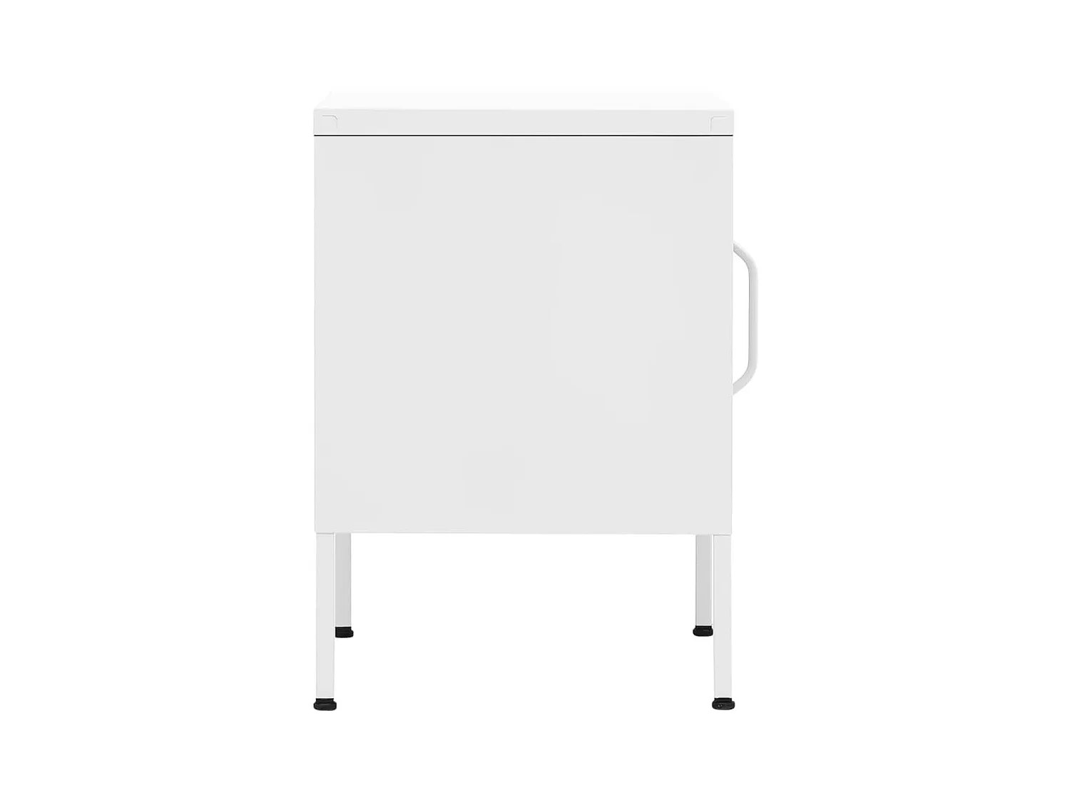 Mesitas de noche | Mesilla de noche 2 uds blanco acero 35x35x51 cm