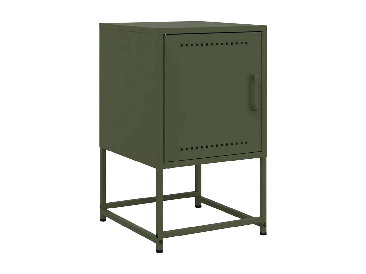 Nachttisch 2er Set-Beistelltisch-Nachttischkommode Olivgrün 36x39x60,5 cm Stahl SHL26059