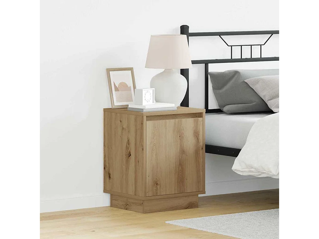 Nachttisch-Beistelltisch Artisan-Eiche 39 x 34,5 x 50 cm Holzwerkstoff SHL83788