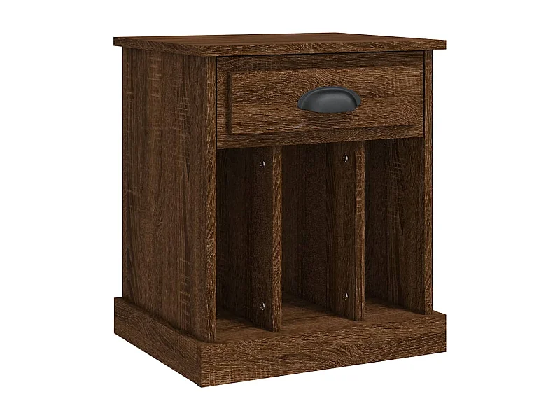 Nachttisch-Beistelltisch Braun Eichen-Optik 43x36x50 cm SHL95344