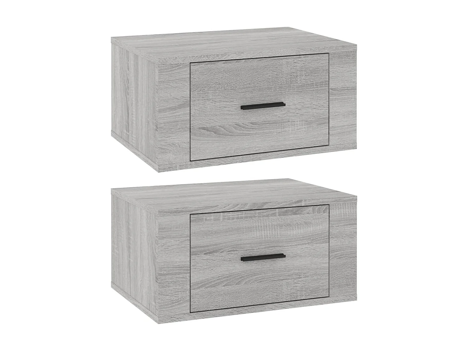 Lot de 2 Tables de chevet flottantes Sonoma gris 50x36x25 cm