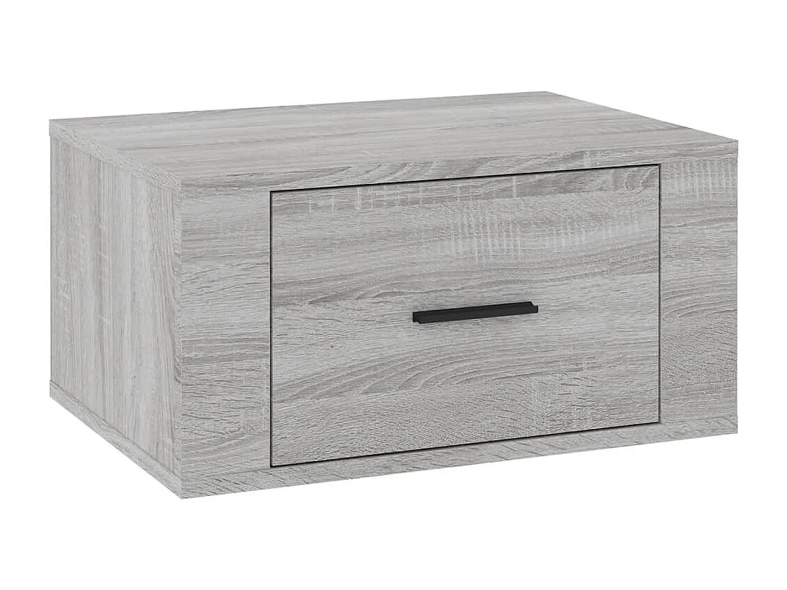 Lot de 2 Tables de chevet flottantes Sonoma gris 50x36x25 cm