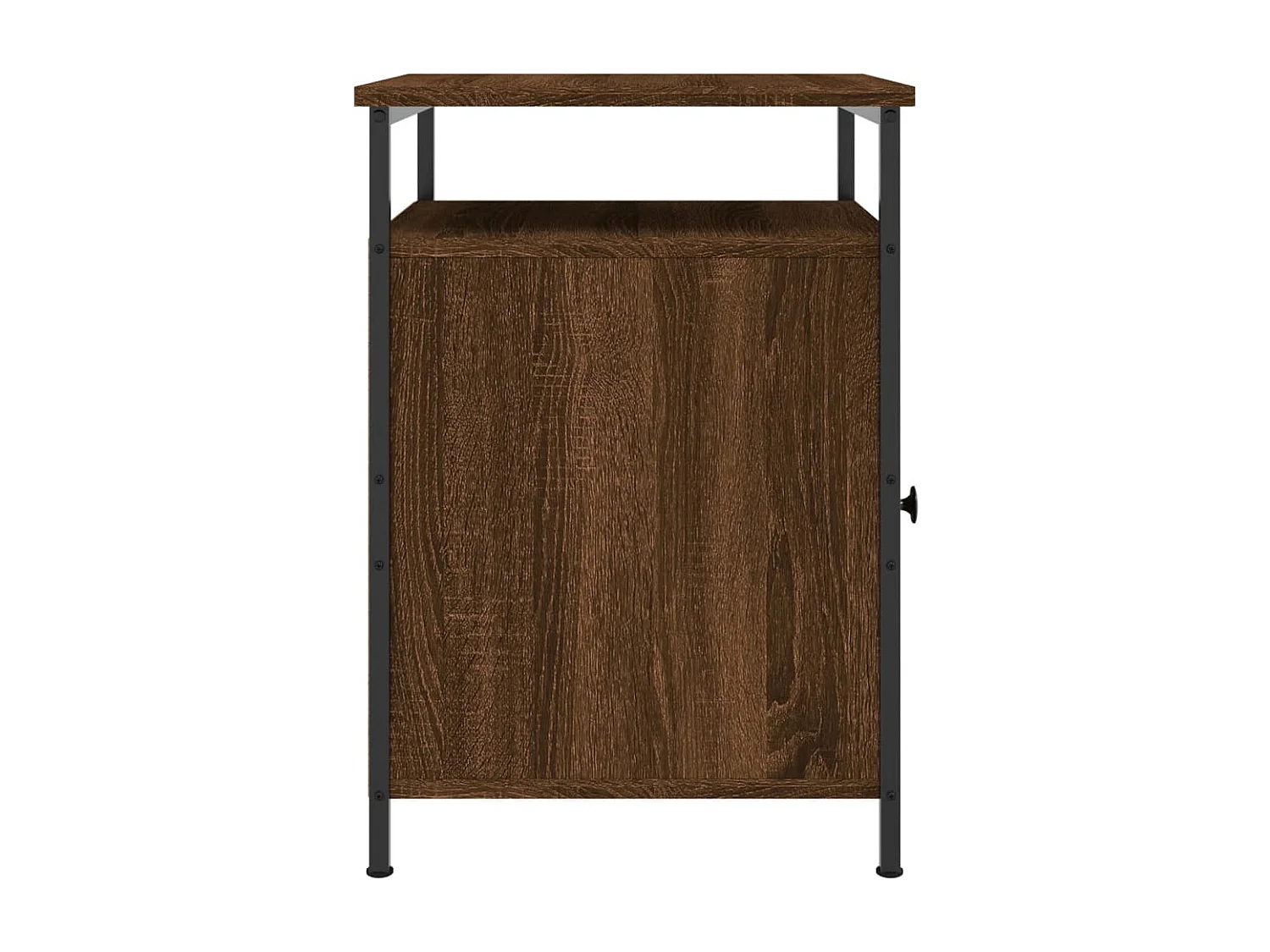 Nachttisch 2er Set-Beistelltisch-Nachttischkommode Braun Eichen-Optik 40x42x60 cm Holzwerkstoff SHL64603