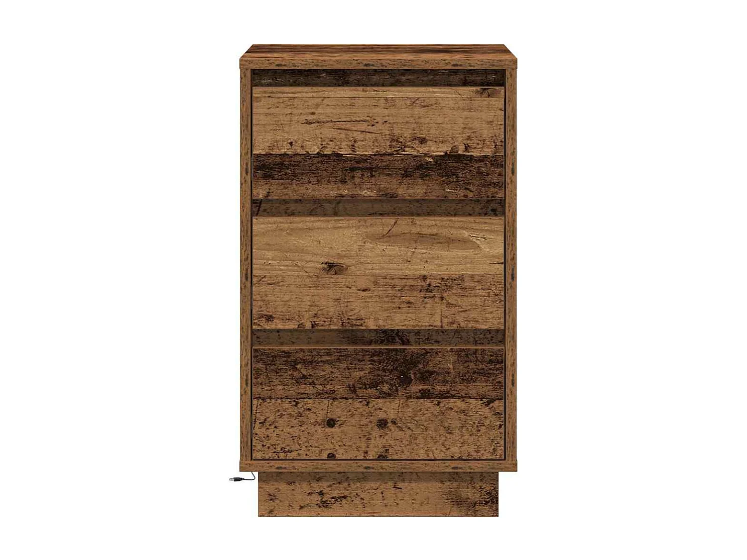 Table de chevet-Table d'appoint avec tiroir Bois Ancien 39x34,5x65 cm