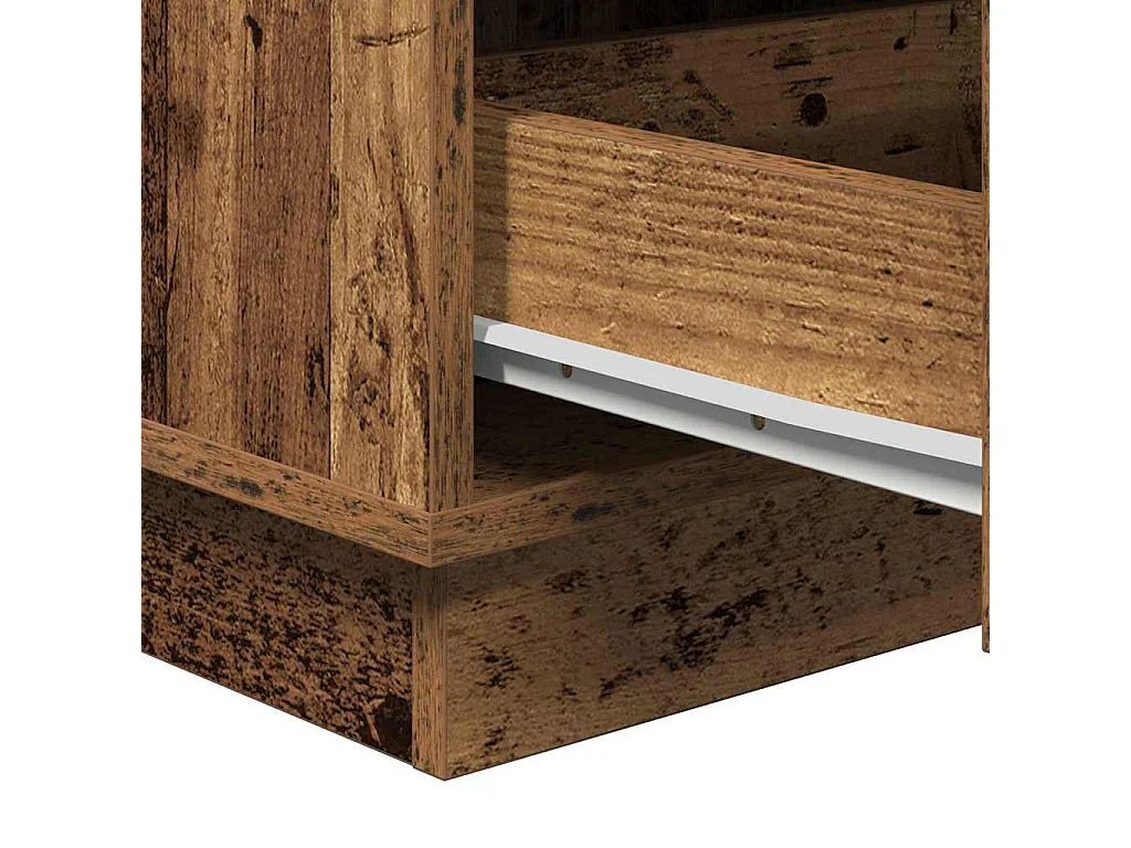 Mesita de Noche | Armario de Noche con cajón con Madera Vieja 39x34.5x65 cm