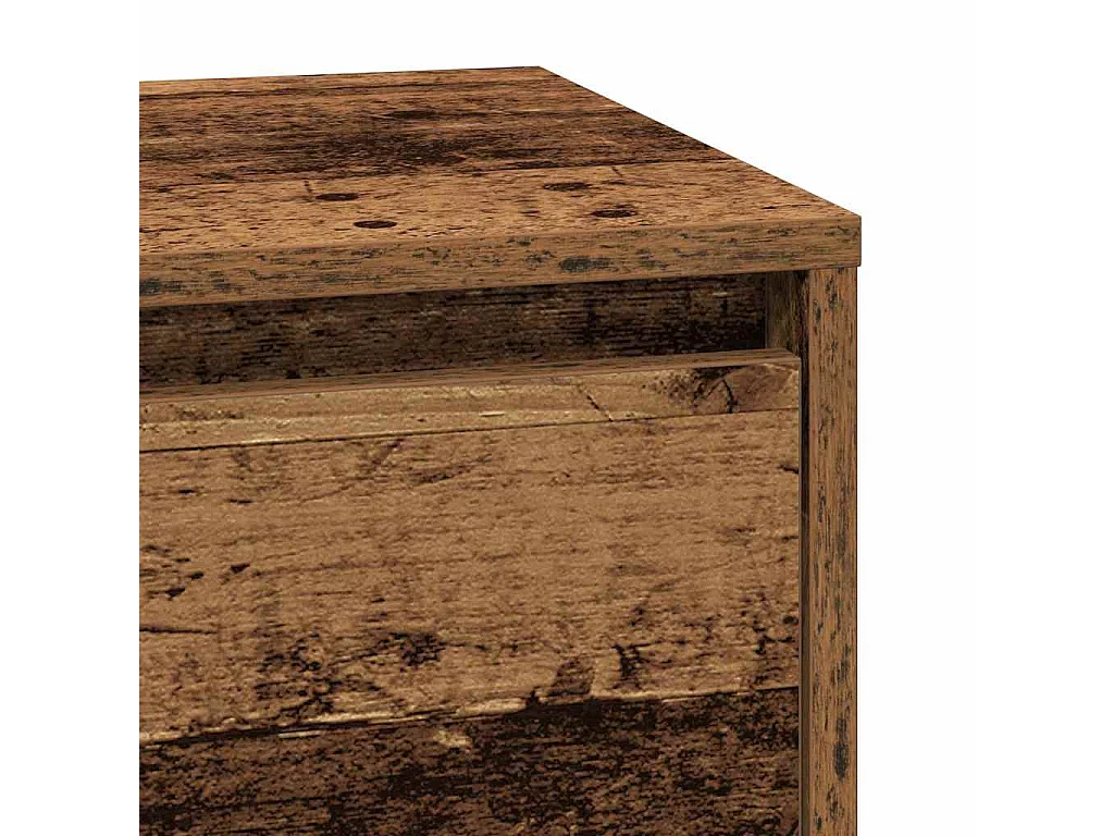 Mesita de Noche | Armario de Noche con cajón con Madera Vieja 39x34.5x65 cm