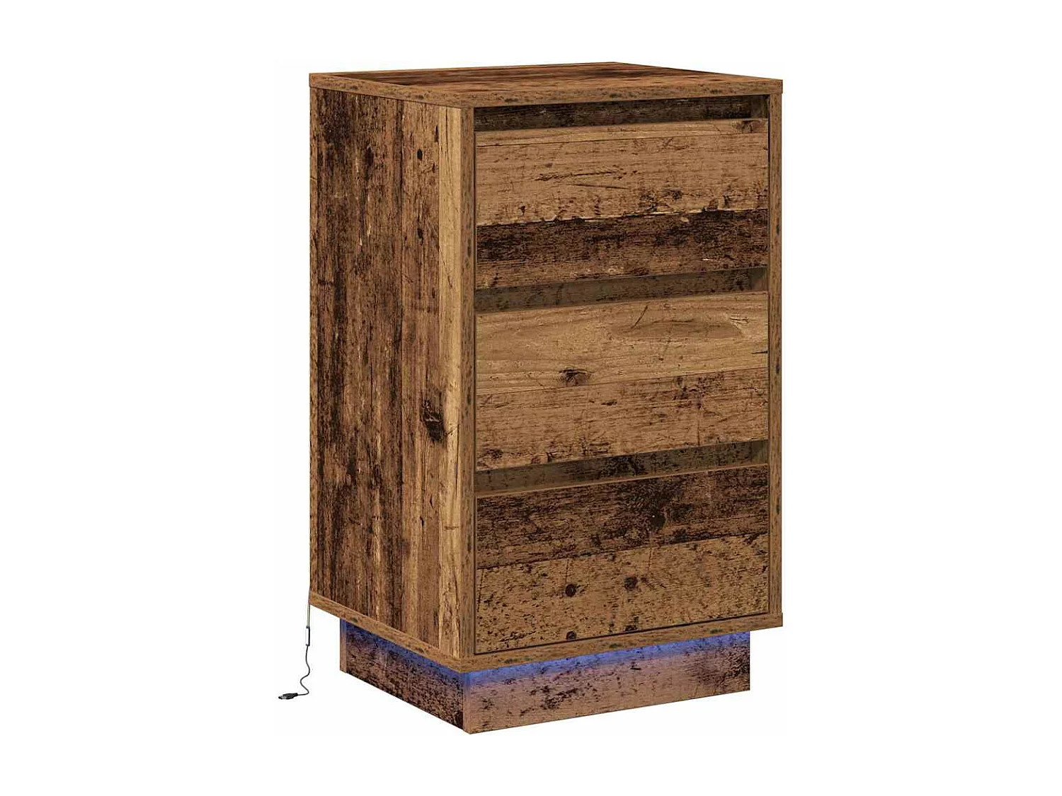 Nachttisch-Beistelltisch Altholz 39 x 34,5 x 65 cm Holzwerkstoff SHL70161