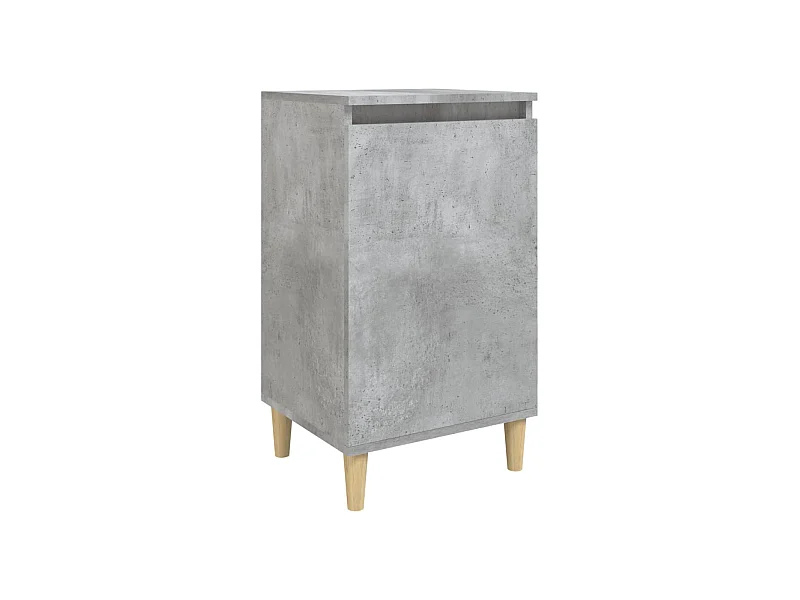 Table de chevet-Table de nuit gris béton 40x35x70 cm bois d'ingénierie