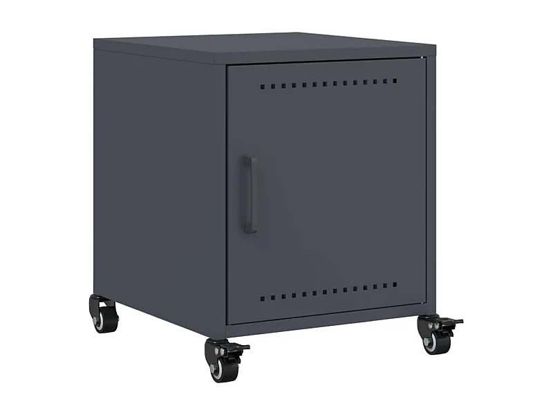 Table de chevet Étroite-Table d'appoint-Table de nuit anthracite 36x39x43,5 cm acier