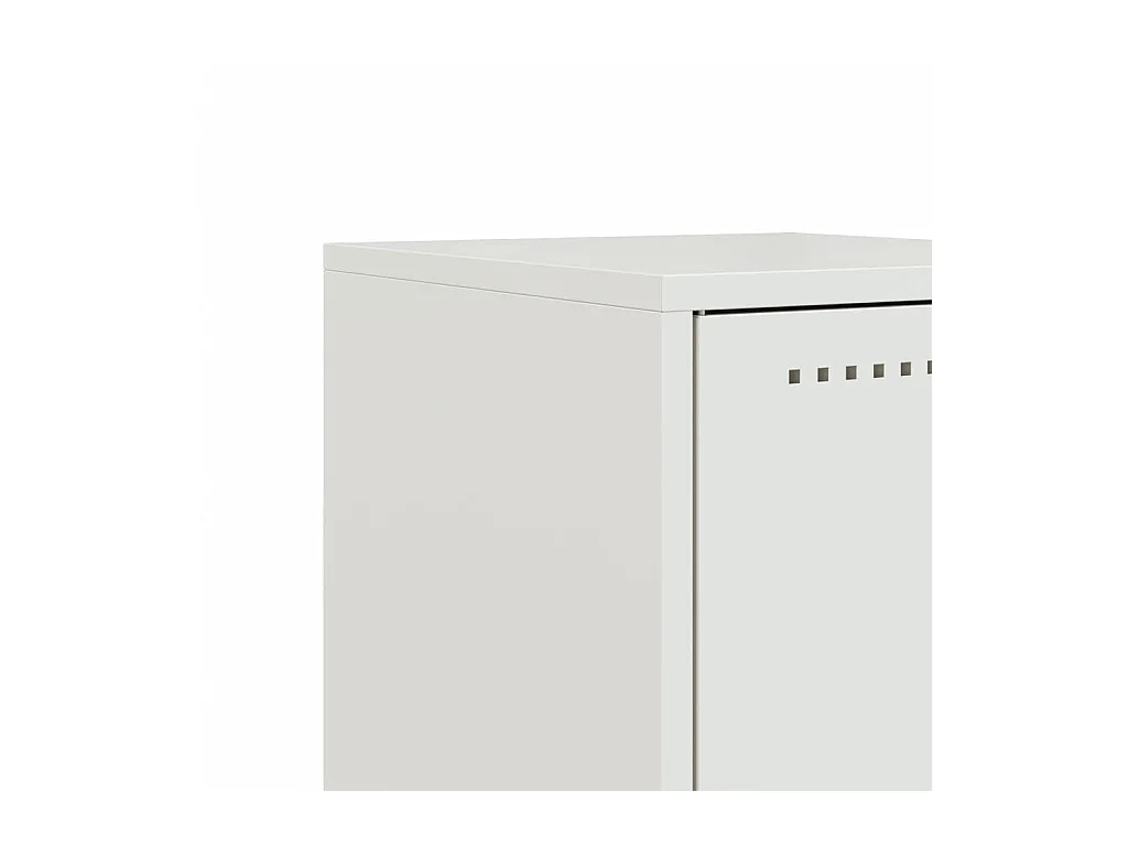 Mesita de noche | Mesilla de noche acero blanco 36x39x78 cm