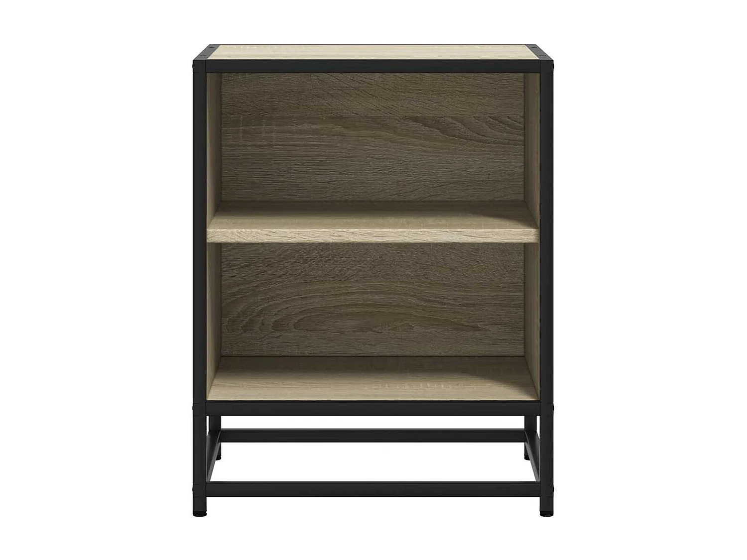 Nachttisch-Beistelltisch Sonoma-Eiche 40x31x50 cm Holzwerkstoff und Metall SHL10882