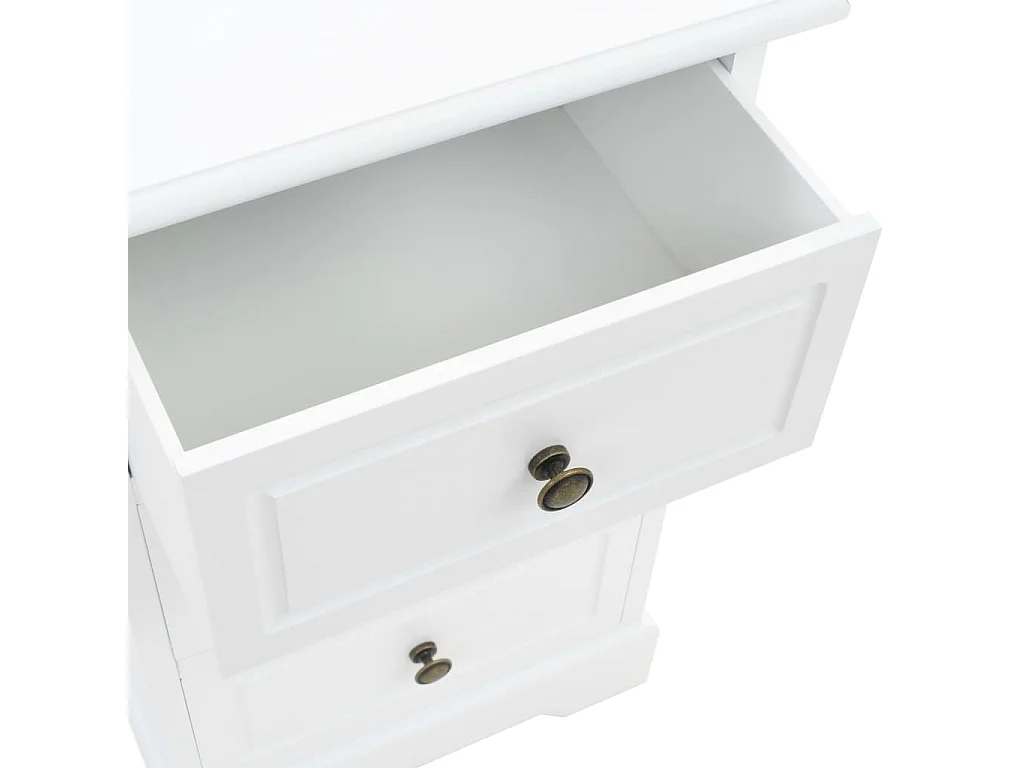 Nachttisch-Beistellschrank MDF und Kiefernholz 35x32x59 cm SHL39523