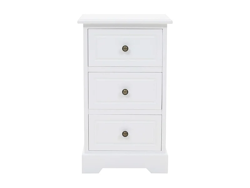 Table de chevet-Table d'appoint MDF et bois de pin 35x32x59 cm