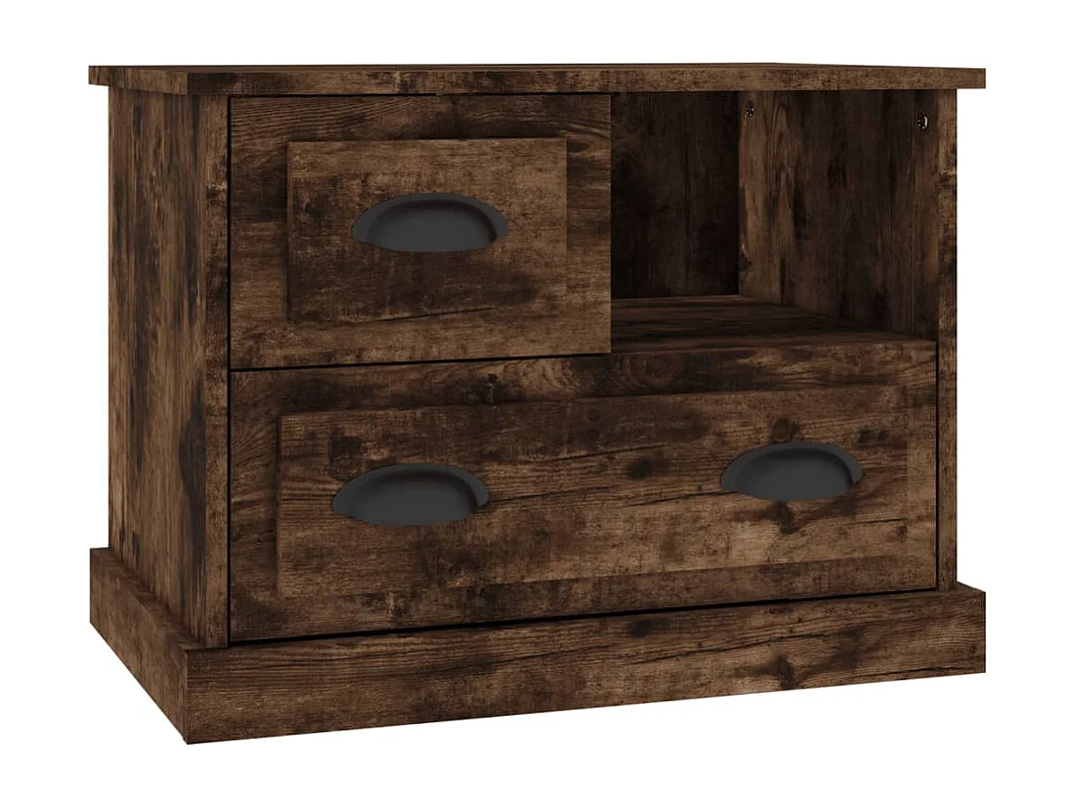 Nachttisch-Beistelltisch Räuchereiche 60x39x45 cm SHL42561