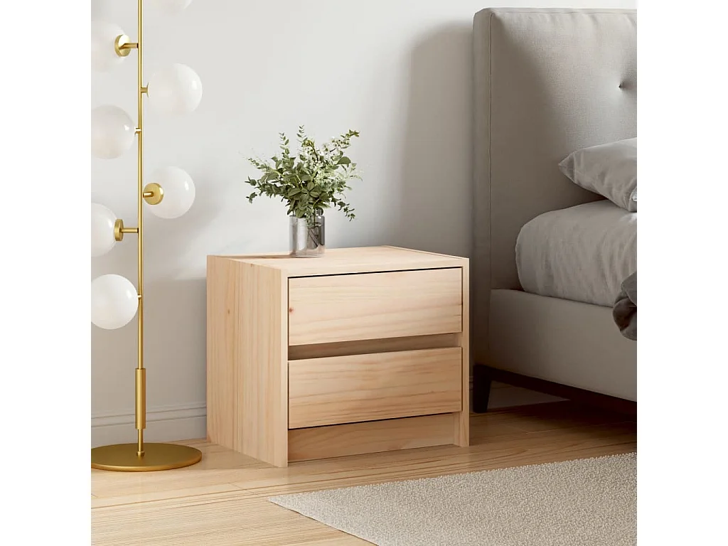 Nachttisch-Beistelltisch 40x31x35,5 cm Massivholz Kiefer SHL88398