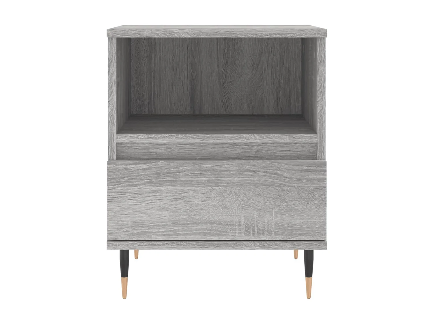 Mesita de noche | Mesilla de noche madera de ingeniería gris Sonoma 40x35x50 cm