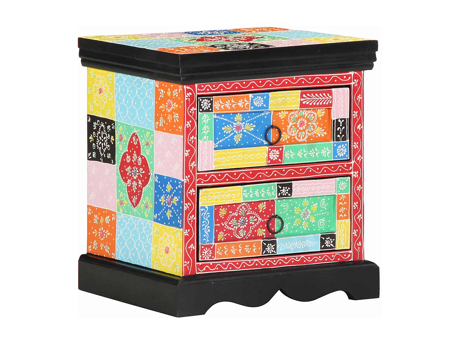 Mesita de Noche | Armario de Noche | Mesilla de noche con cajón Multicolor 40x35x45 cm