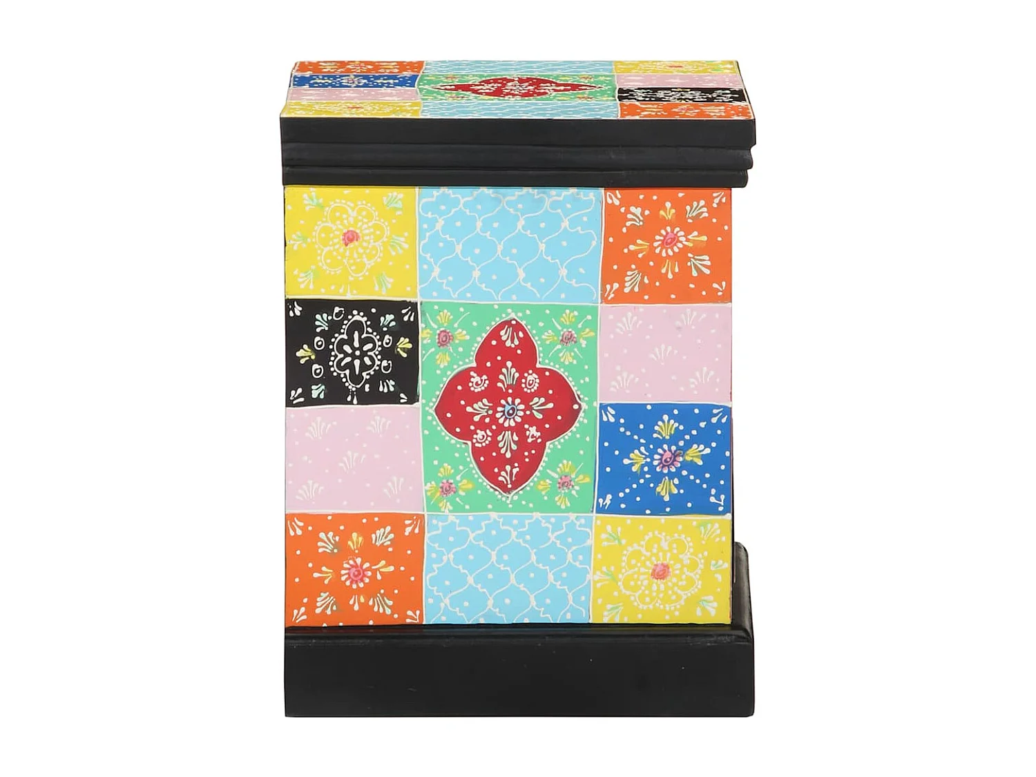 Nachttisch-Beistelltisch Mehrfarbig 40 x 35 x 45 cm massives Mangoholz SHL47614