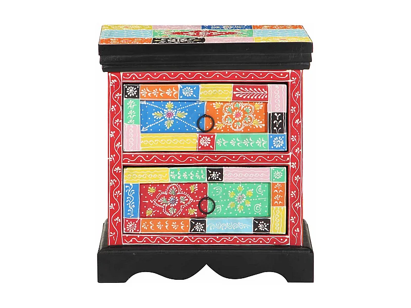 Table de chevet-Table de Nuit avec tiroir Multicolore 40x35x45 cm