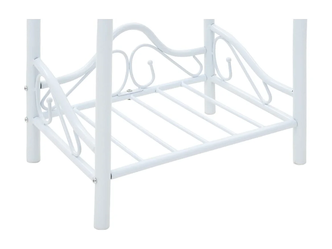 Mesitas de noche | Mesilla de noche acero vidrio templado 45x30,5x60cm blanco 2uds