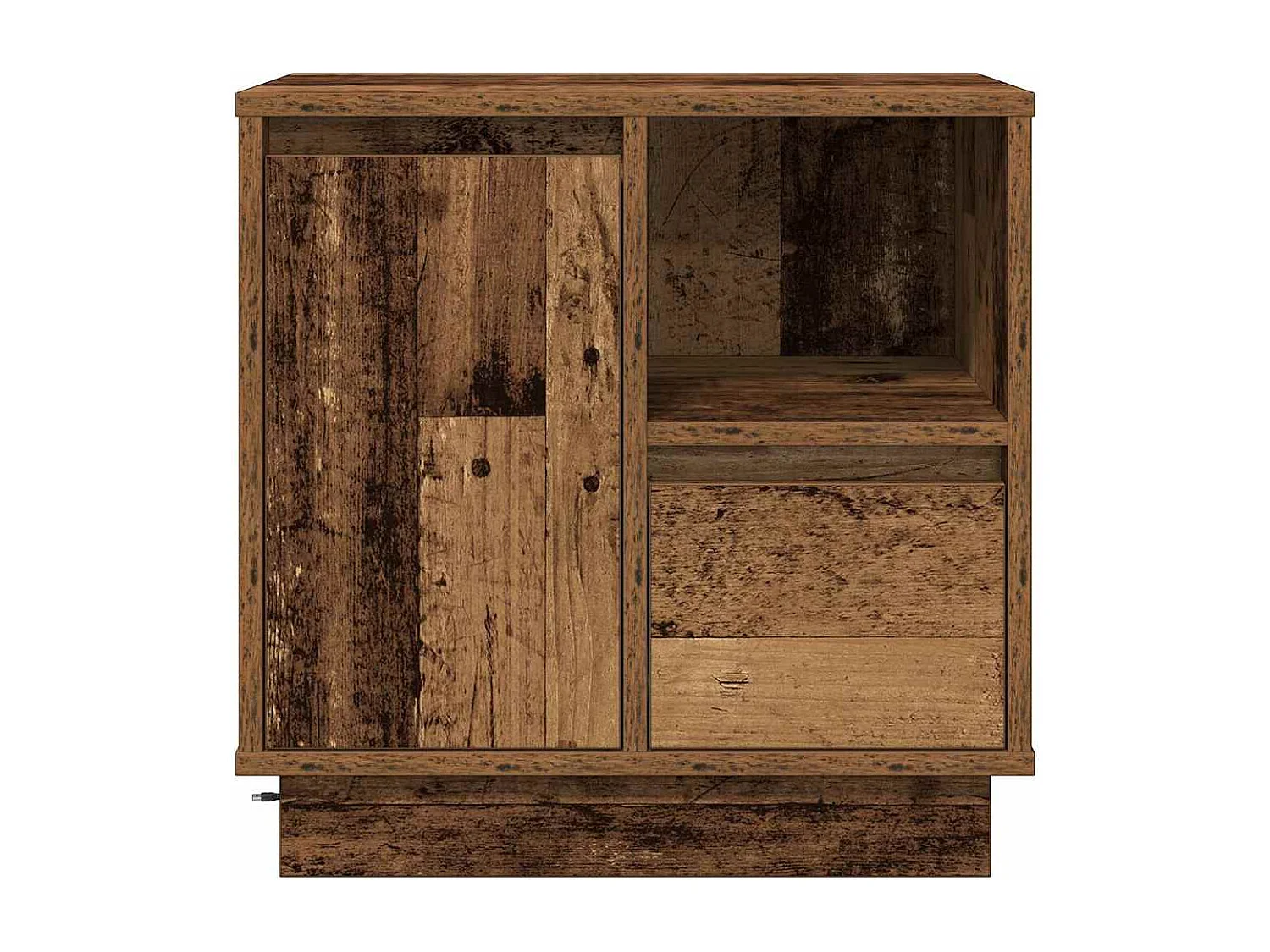 Nachttisch 2er Set-Beistelltisch Altholz 50 x 34,5 x 50 cm Holzwerkstoff SHL10948