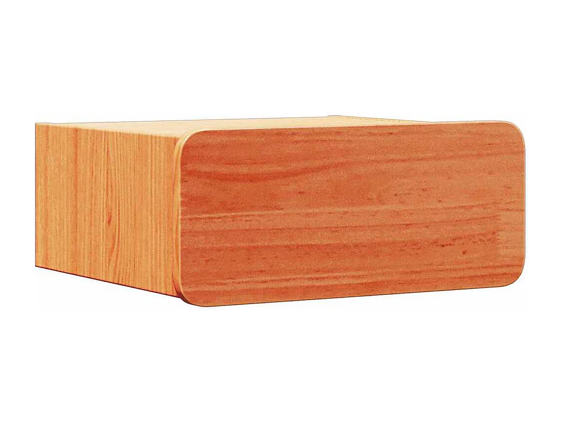 Mesa de Noche | Mesa auxiliar con cajón 2 uds. Marrón cera 39x34x16.5 cm