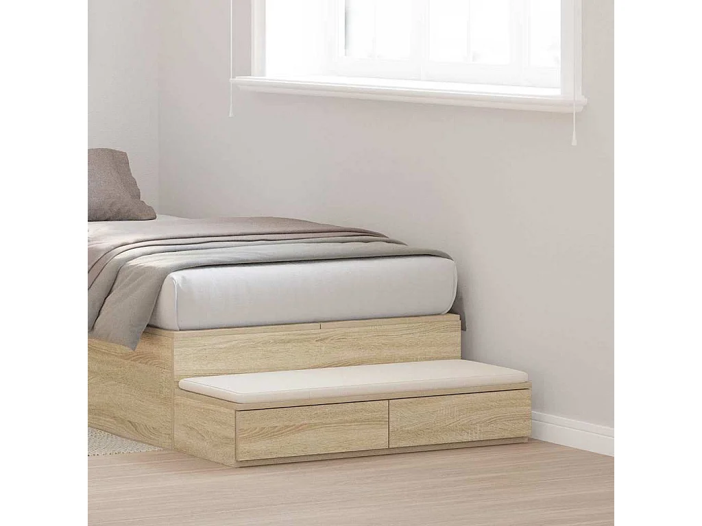 Cajones de cama con cajón Roble Sonoma 100x36.5x16.5 cm