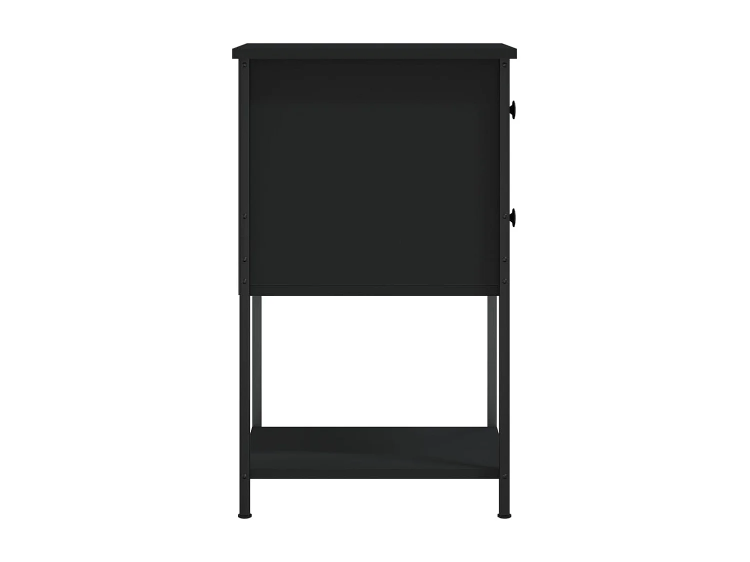 Mesitas de noche | Mesilla de noche 2 uds madera de ingeniería negro 32x42x70 cm