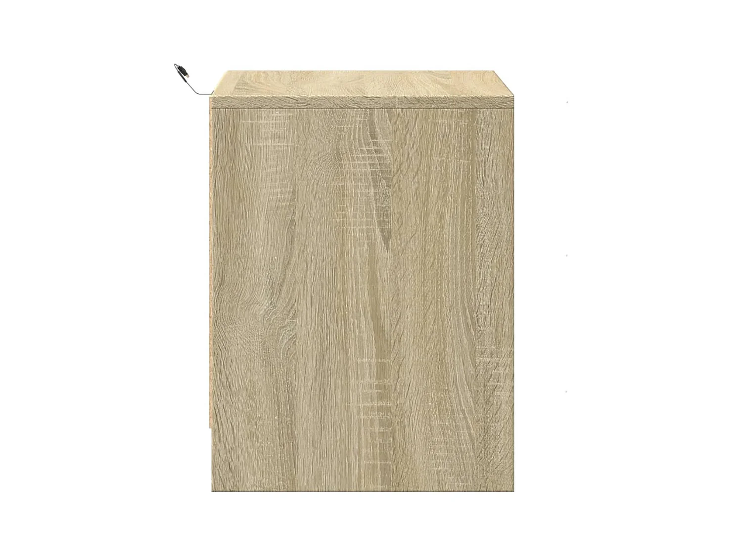 Mesitas de noche | Mesilla de noche luces LED 2 uds madera ingeniería roble Sonoma