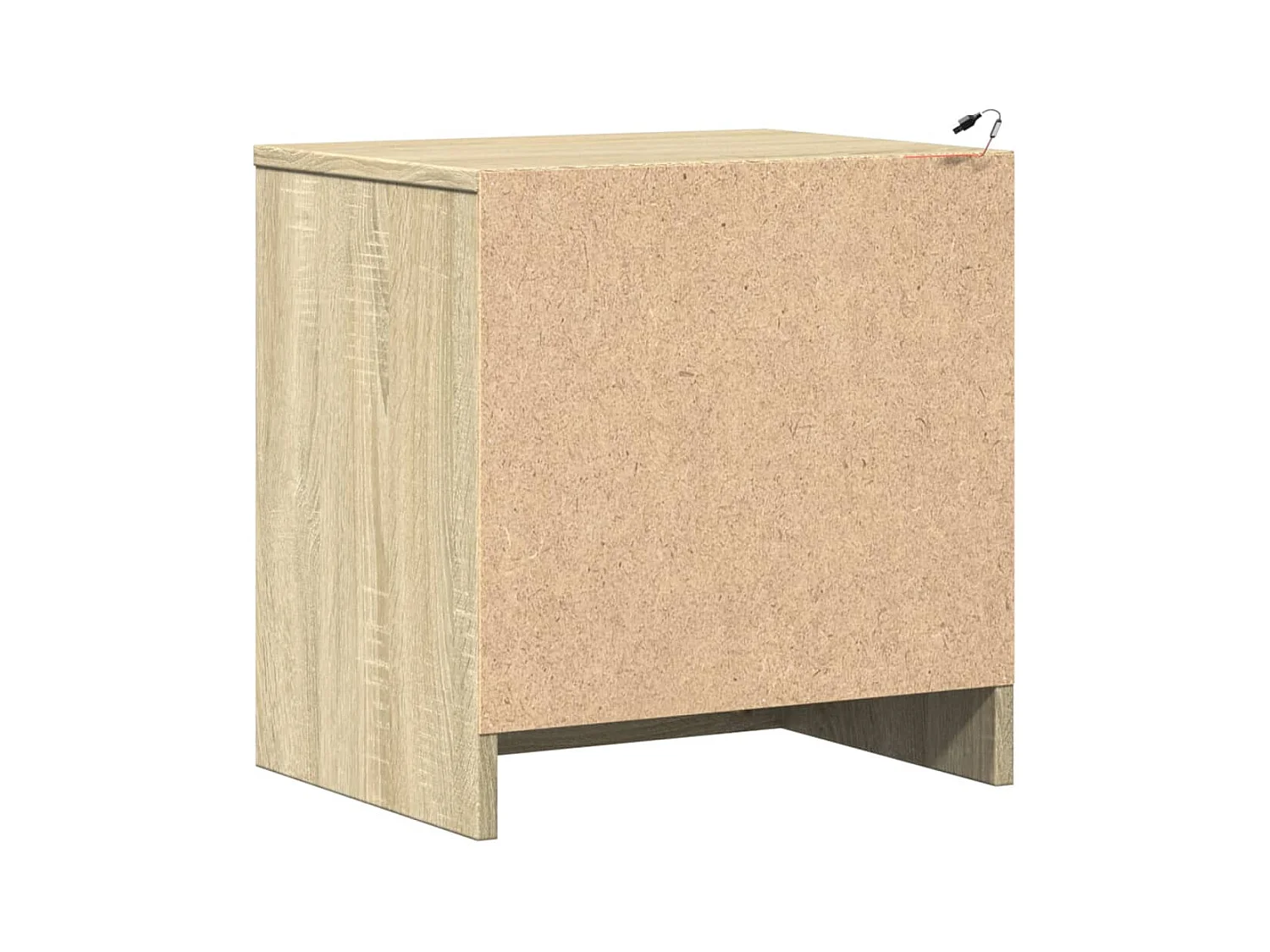 Mesitas de noche | Mesilla de noche luces LED 2 uds madera ingeniería roble Sonoma