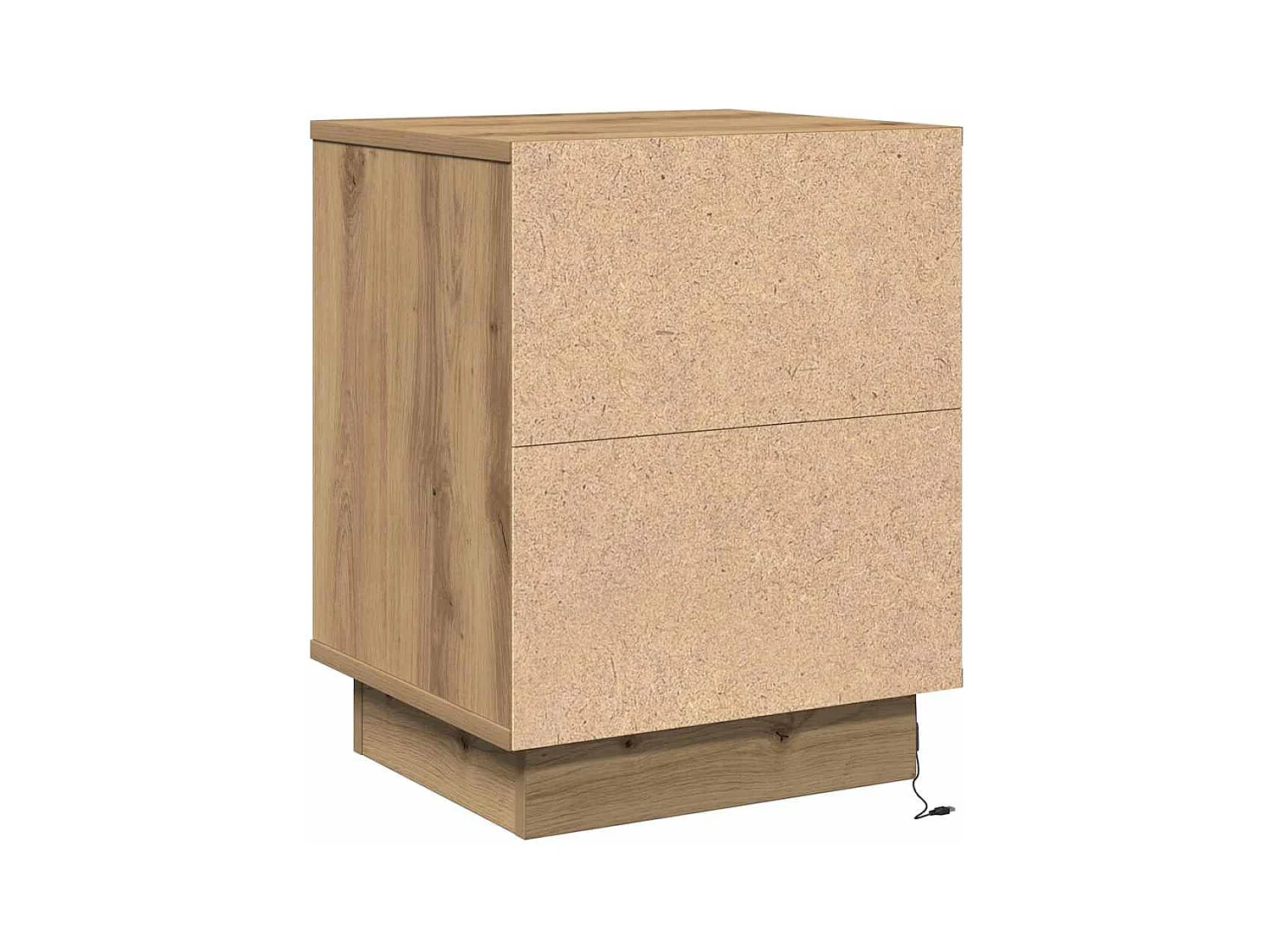 Mesita de Noche | Armario de Noche 2 uds Roble artisan 39x34.5x50 cm