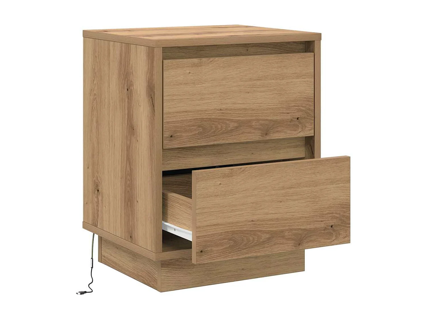 Nachttisch 2er Set-Beistelltisch Artisan-Eiche 39 x 34,5 x 50 cm Holzwerkstoff SHL32842