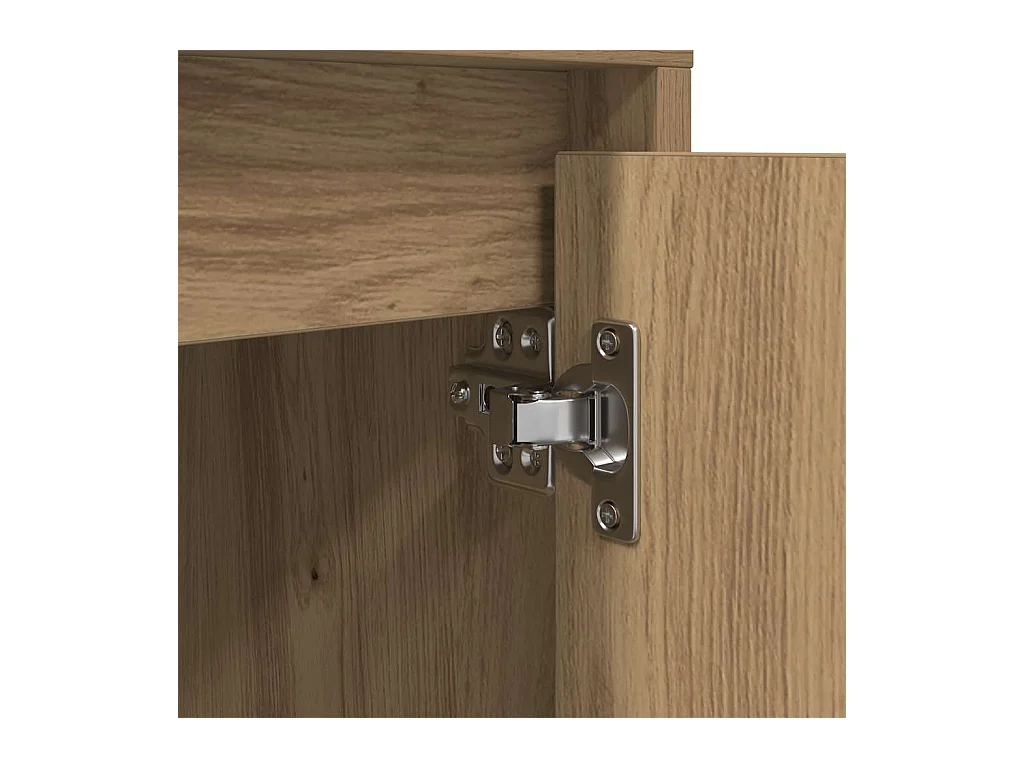 Mesilla de noche | Mesita de noche con luces LED roble artesanal 38x34x50 cm