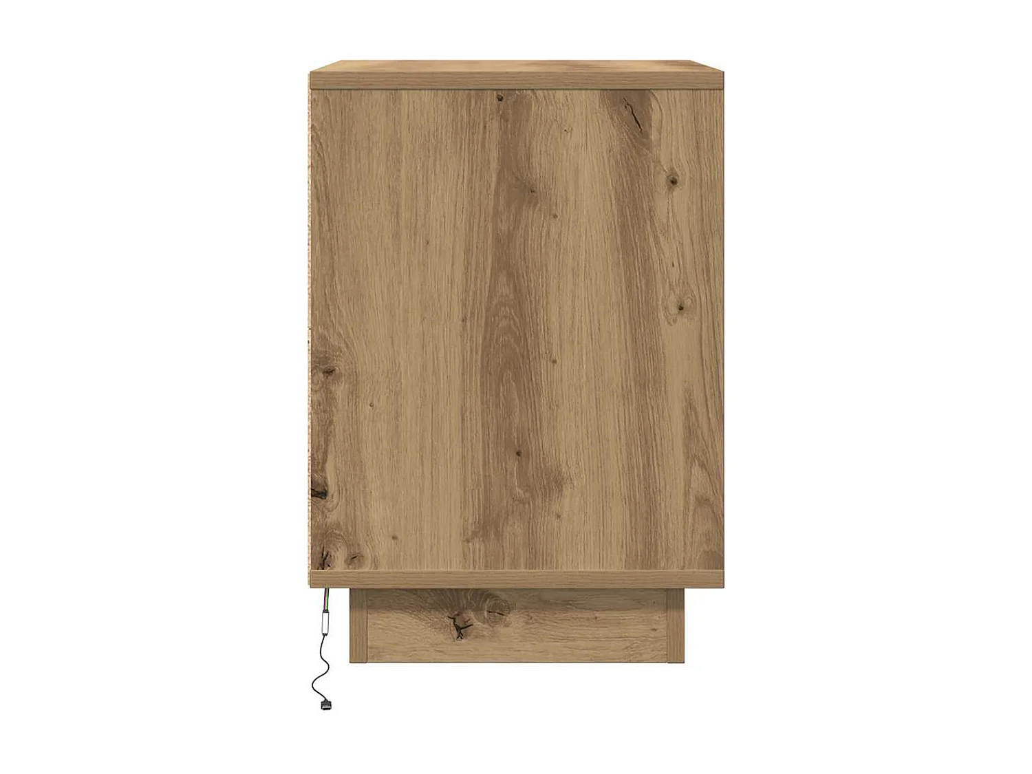 Nachttisch-Beistelltisch mit LED-Leuchten Artisan-Eiche 38x34x50 cm SHL32381