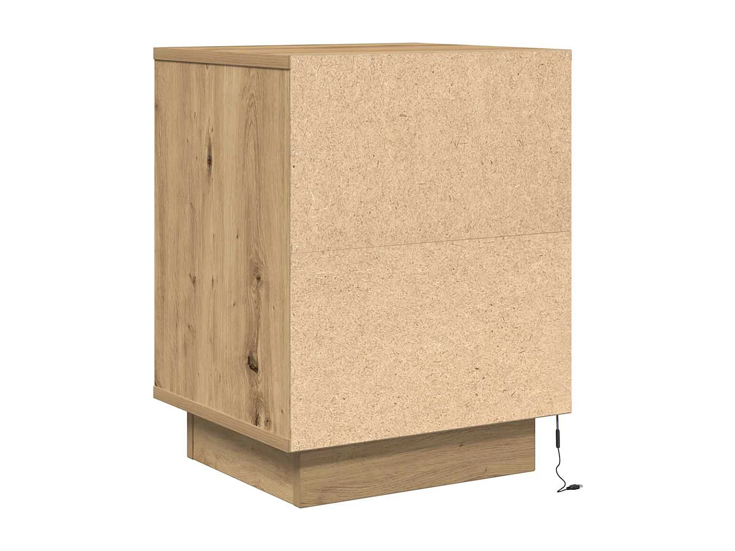 Nachttisch-Beistelltisch mit LED-Leuchten Artisan-Eiche 38x34x50 cm SHL32381