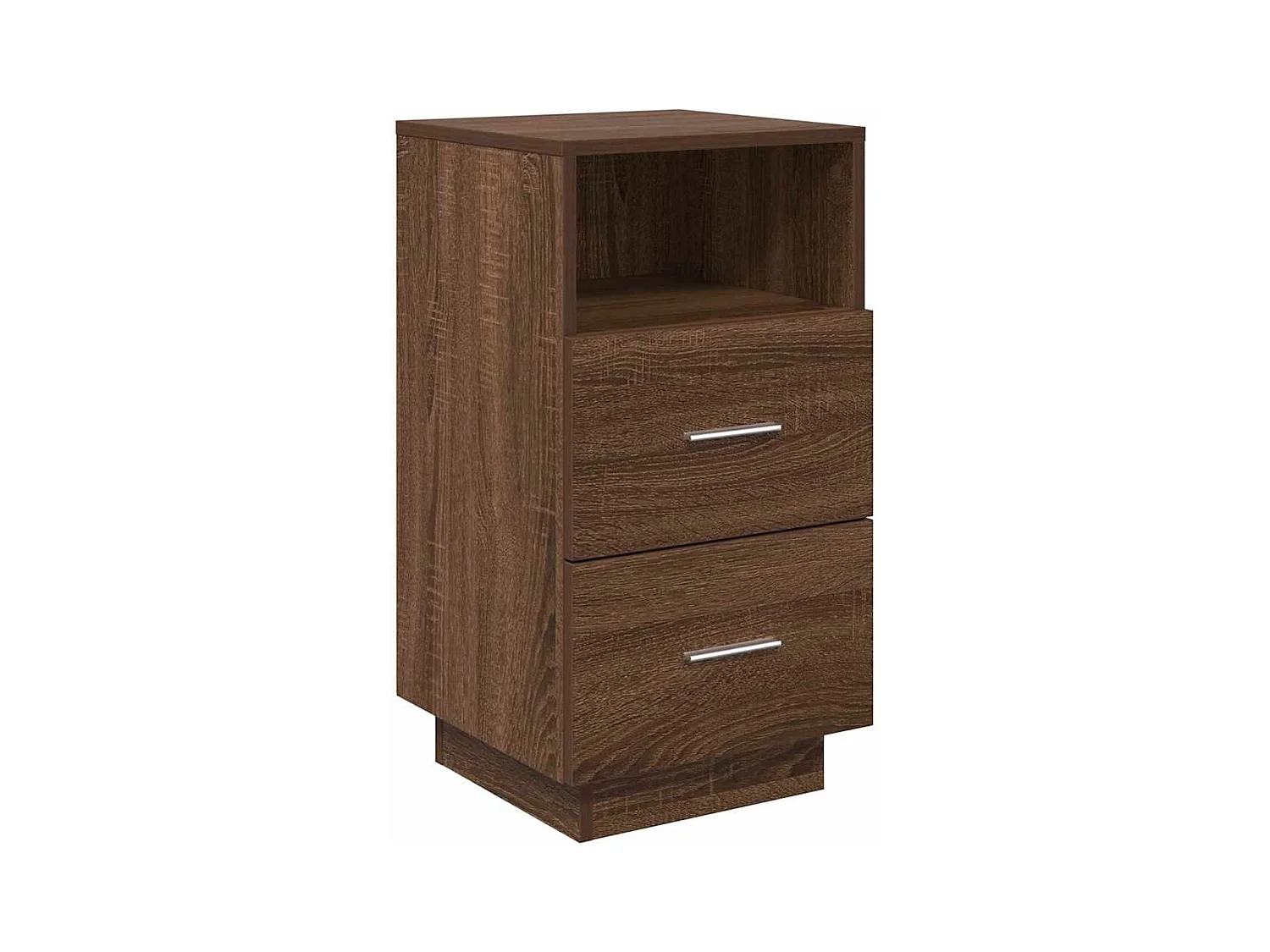 Mesillas de noche | Mesita de noche 2 uds con 2 cajones roble marrón 36x36x68 cm