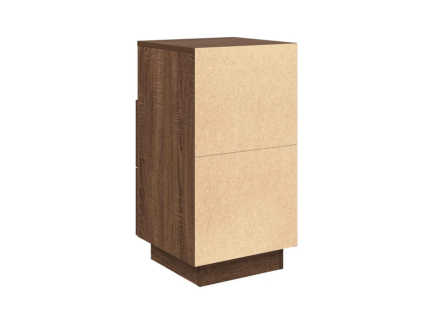 Mesillas de noche | Mesita de noche 2 uds con 2 cajones roble marrón 36x36x68 cm