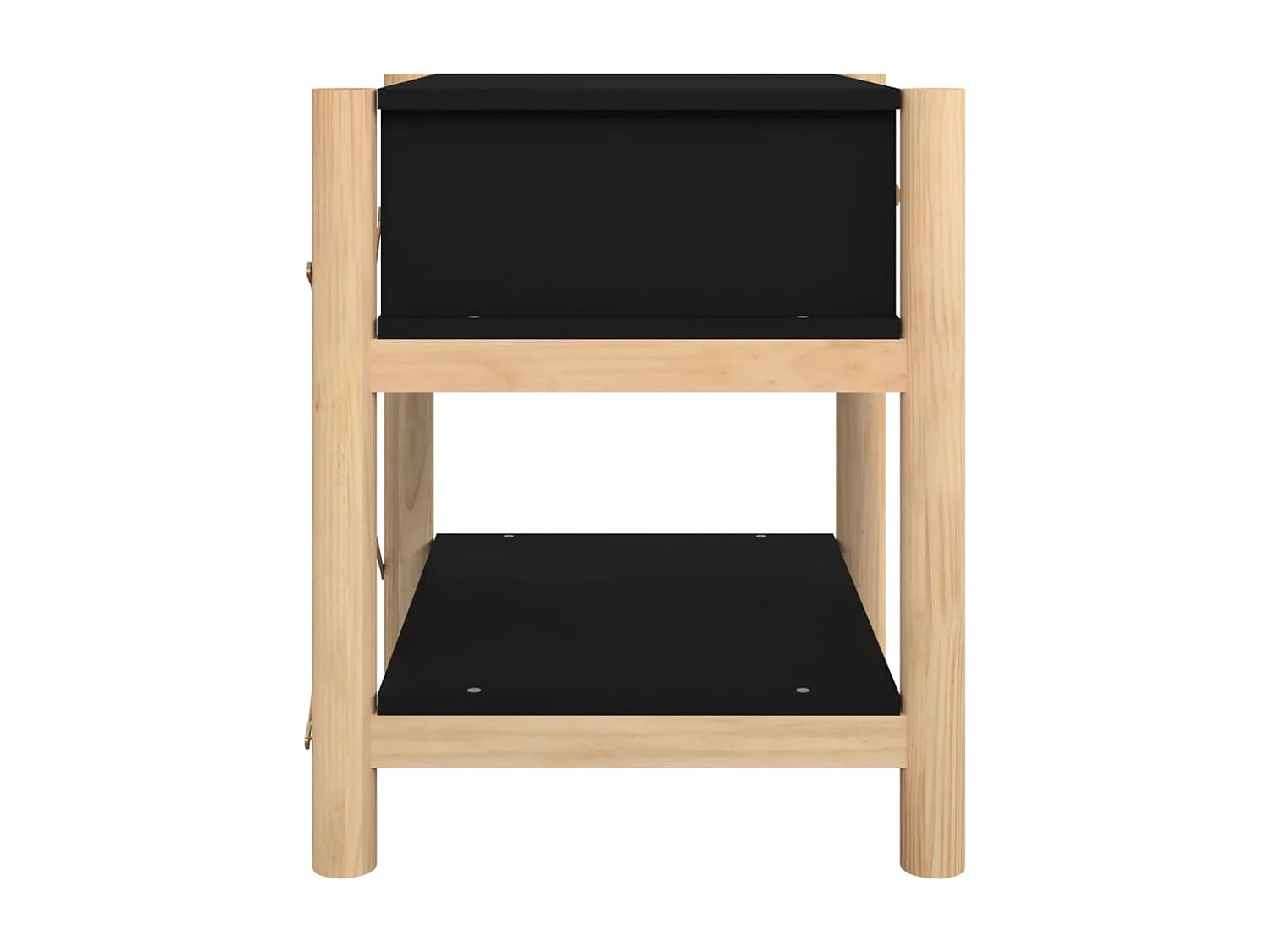 Tables de chevet-Tables d'appoint 2 pcs Noir 42x38x45 cm Bois d’ingénierie