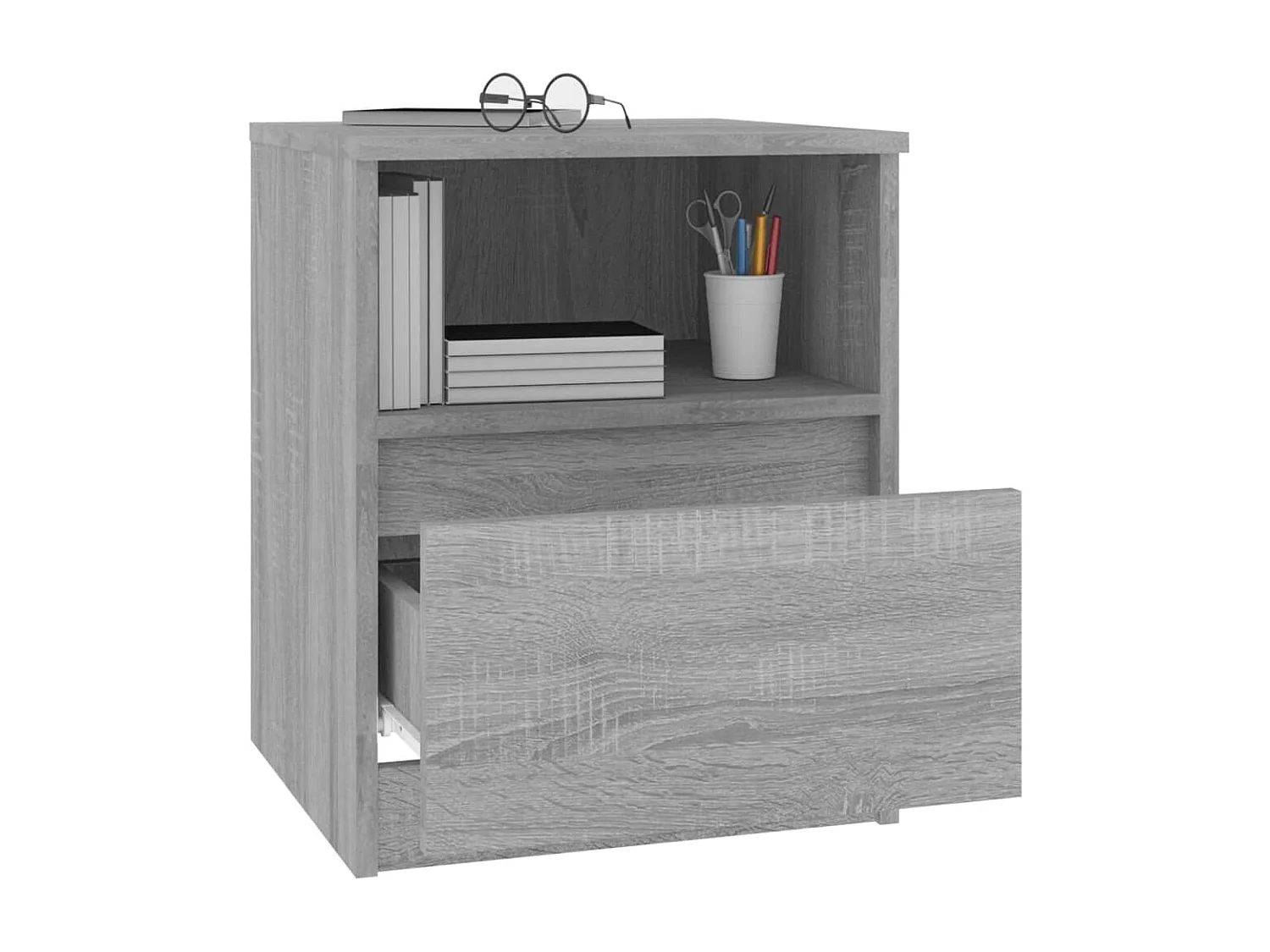 Nachttisch-Beistelltisch Grau Sonoma 40x40x50 cm Holzwerkstoff SHL52630