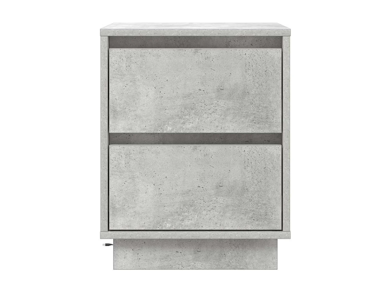 Mesita de Noche | Armario de Noche con cajón con Gris hormigón 39x34.5x50 cm