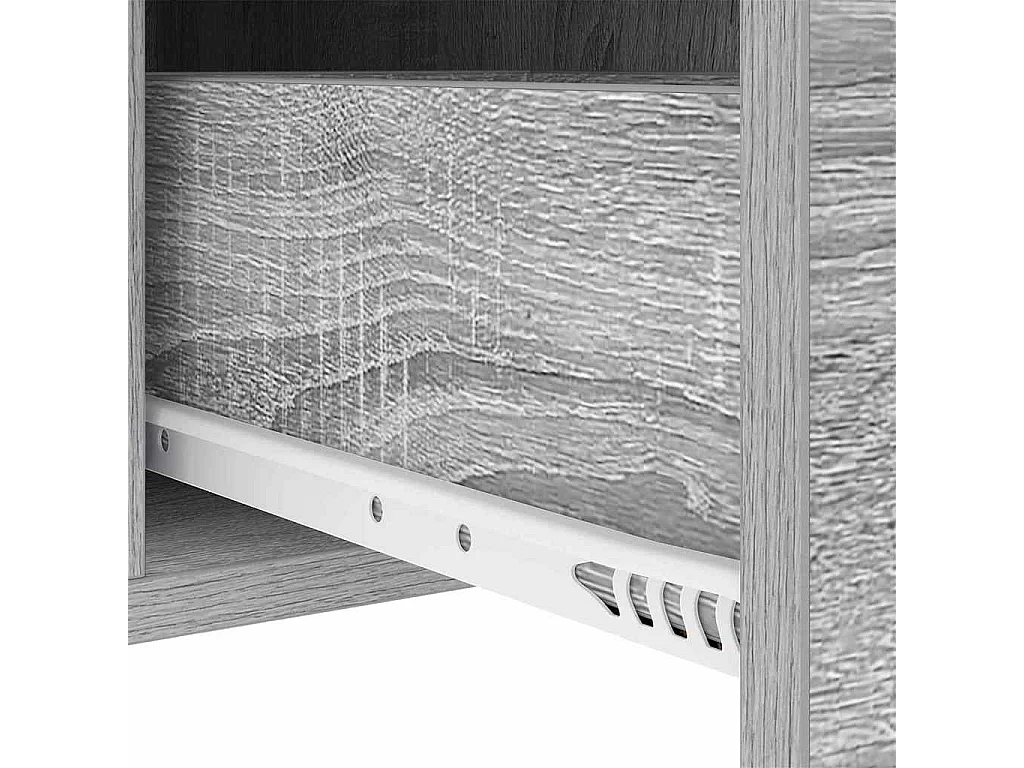 Mesa de Noche | Mesa auxiliar | Mesita de noche Gris sonoma 30x48x61 cm Madera contrachapada