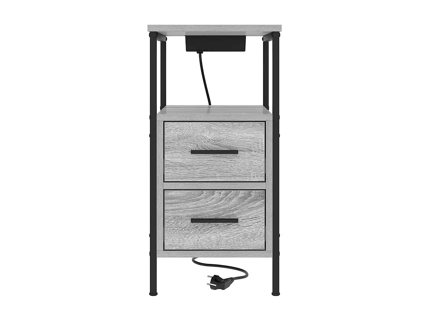 Nachttisch-Beistelltisch Graues Sonoma 30 x 48 x 61 cm Holzwerkstoff SHL31991