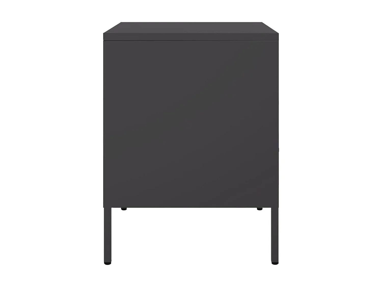 Nachttisch 2er Set-Beistelltisch-Nachttischkommode Schwarz 36x39x50,5 cm Stahl SHL25633