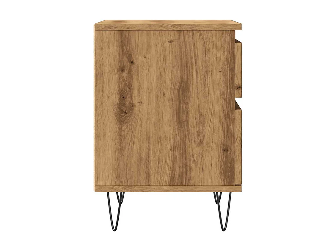 Table de chevet-Table d'appoint chêne artisanal 40x35x50 cm bois d’ingénierie