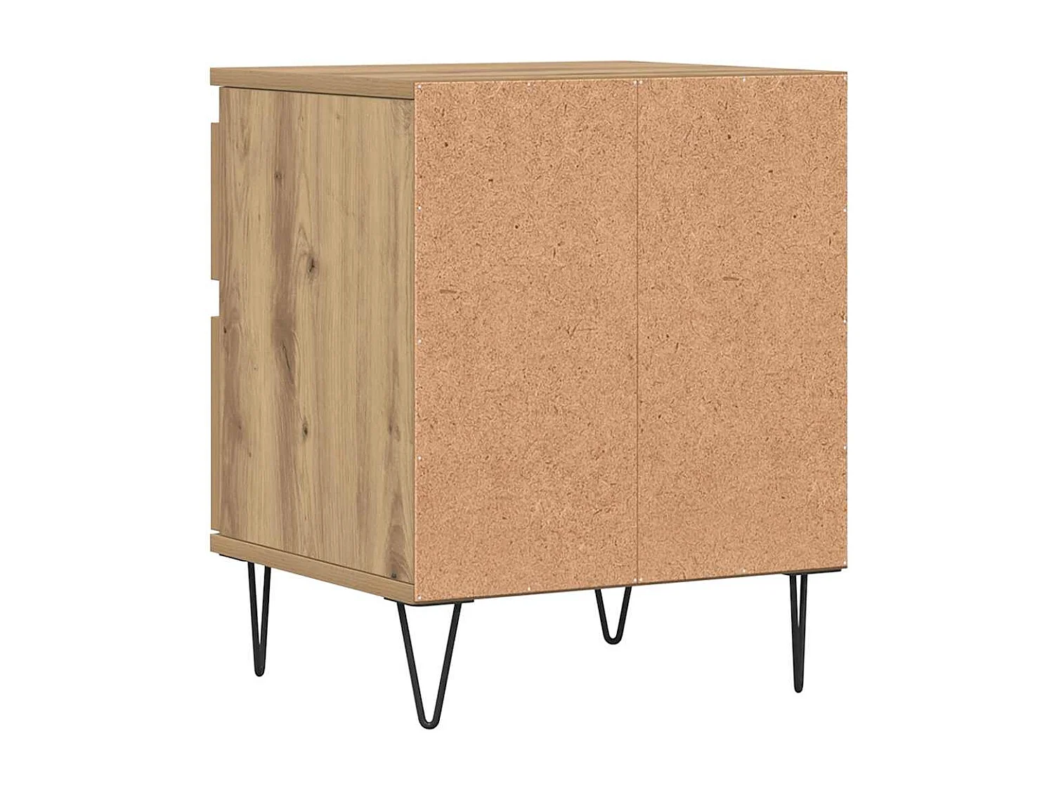 Table de chevet-Table d'appoint chêne artisanal 40x35x50 cm bois d’ingénierie