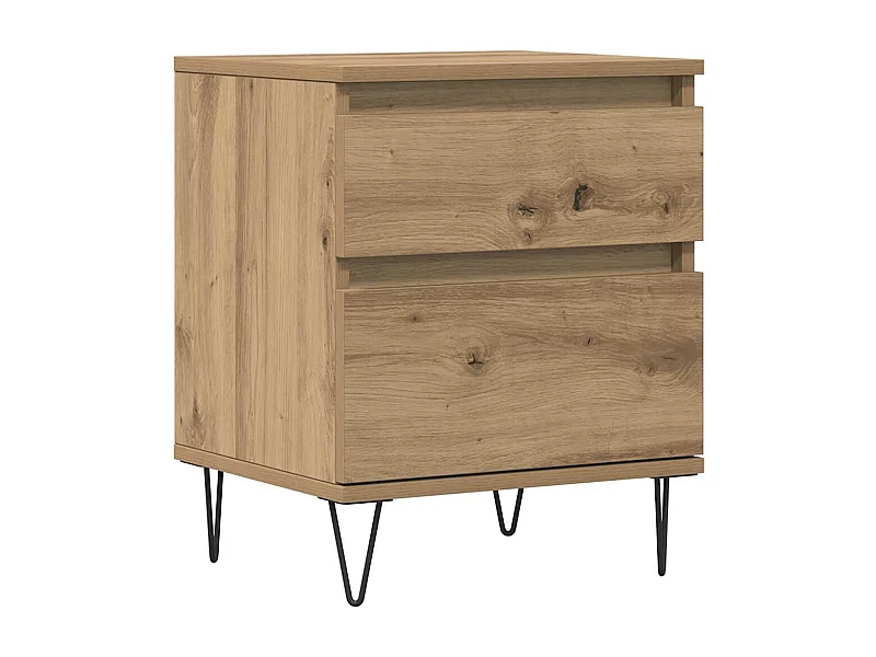 Mesa de Cabeceira | Criado-mudo Moderno 40x35x50 cm derivados madeira carvalho artisiano