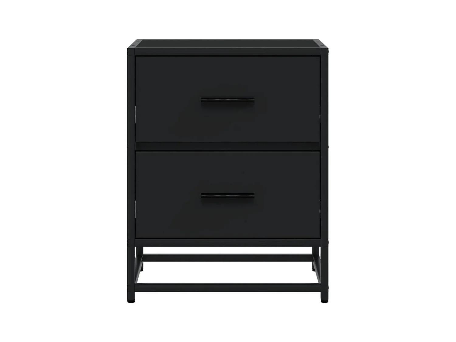 Mesitas de noche | Mesilla de noche 2 uds madera ingeniería negro 40x31x50 cm