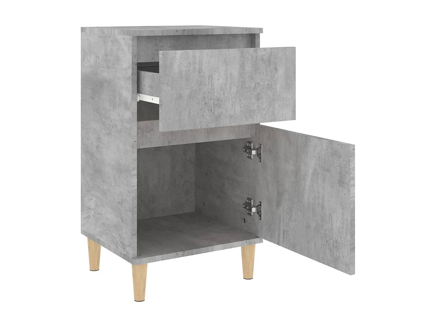 Nachttisch-Beistelltisch Betongrau 40x35x70 cm SHL73036